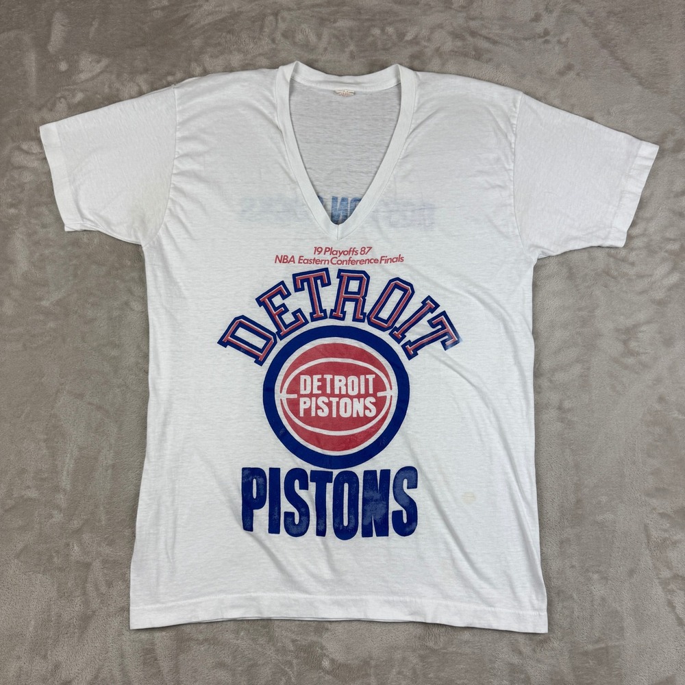 VTG Detroit Pistons T-Shirt Men XL NBA 1987 Eastern Conference Finals USA Made
